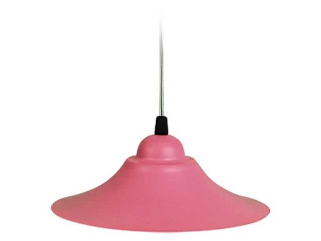 Colgante de chapa 22cm  rosa                FERROLUX en Iluminación - Colgantes | Electroluz Miramar
