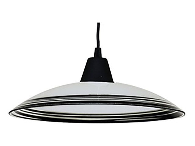 Colgante Paris 30cm blanco-negro (tacita plast. negra)                 FERROLUX en Iluminación - Colgantes | Electroluz Miramar