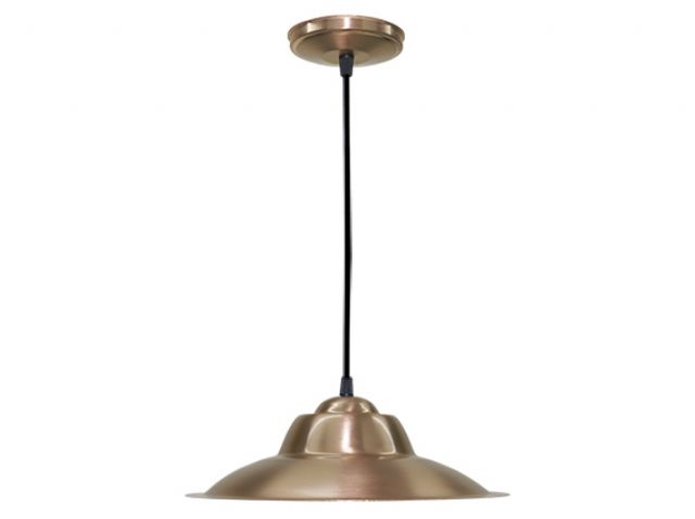 Colgante chapa 32cm cobre pulido                  FERROLUX en Iluminación - Colgantes | Electroluz Miramar