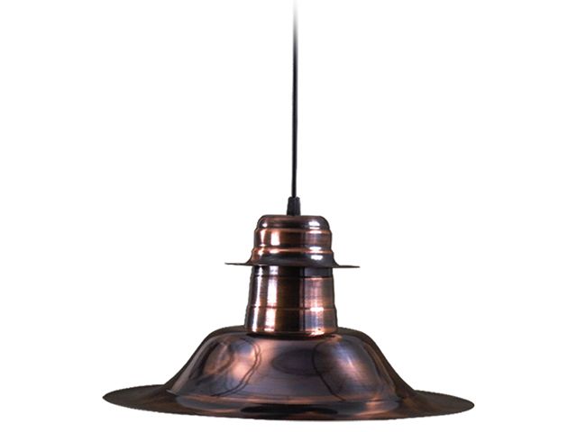 Colgante chapa 35cm sombrero cobre pulido              FERROLUX en Iluminación - Colgantes | Electroluz Miramar