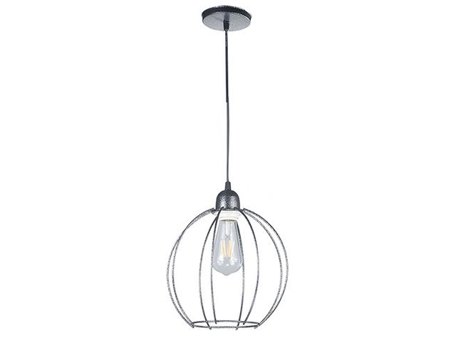 Colgante Jaula esfera 26cm 1 luz plata vieja (2)              FERROLUX en Iluminación - Colgantes | Electroluz Miramar