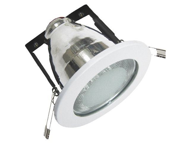 Spot embutir blanco  E-27 c/vidrio   (12cm)          FERROLUX en Iluminación - Spot  Embutir | Electroluz Miramar
