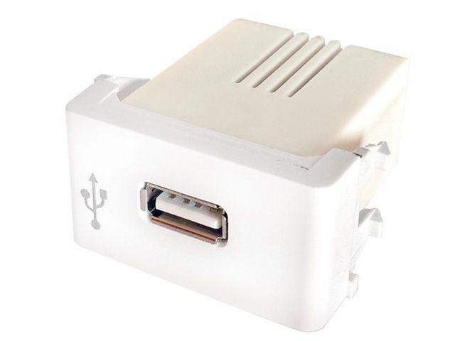 Modulo cargador USB blanca (1) Duna                     EXULTT en Modulo cargador USB | Electroluz Miramar