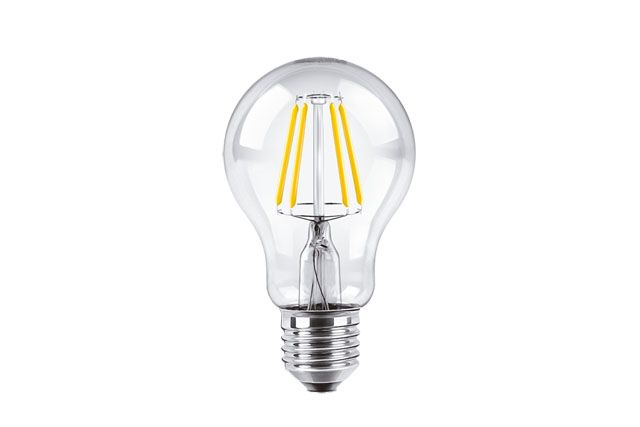 Lamp. Led bulbo 4w filamento Amarillo E-27 220v        MACROLED en Lampara Led Filamento | Electroluz Miramar
