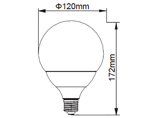 Lamp. led bocha grande E-27 15w  220v 3000k                      CANDIL en Lampara Led Globo | Electroluz Miramar