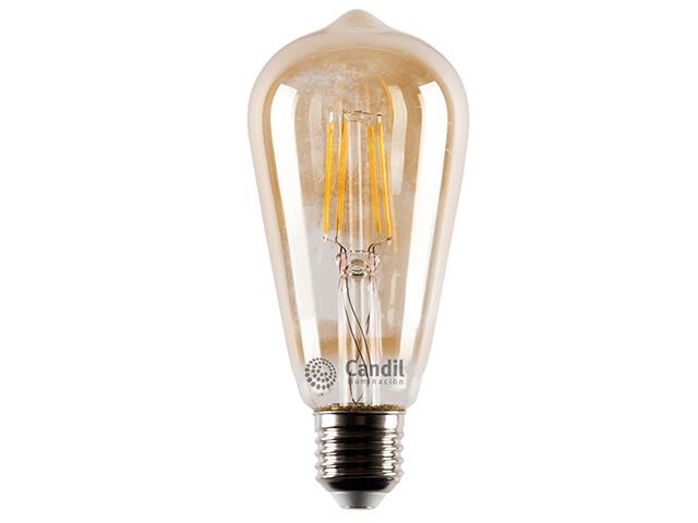 Lamp. filamento LED 7w ambar E-27  (50)              CANDIL en Electricidad, Lamparas Vintage | Electroluz Miramar