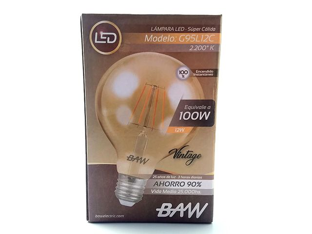 Lamp. Vintage Led 12w E-27 2200k (10).     BAW en Lamparas Vintage | Electroluz Miramar