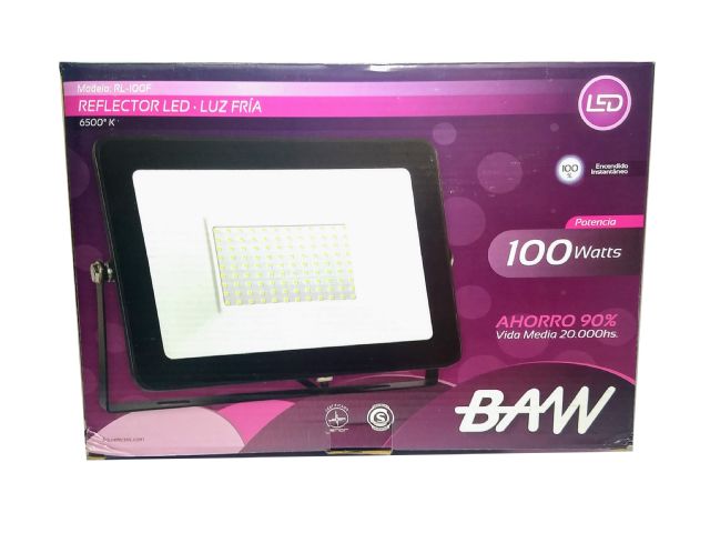 Reflector Led 100w luz fria 220v IP54 (1)     BAW en Proyectores | Electroluz Miramar