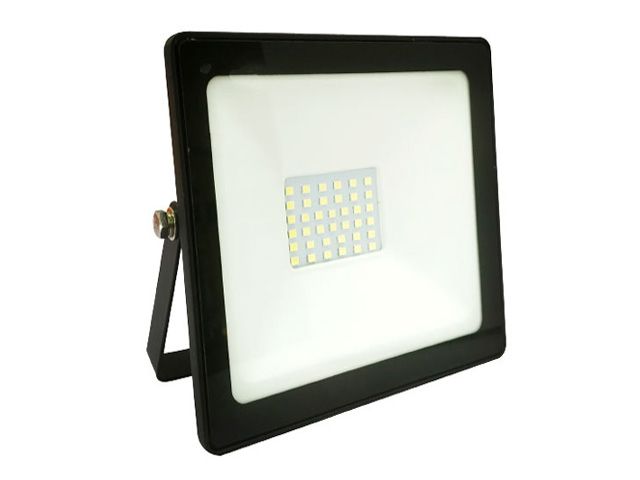 Proyector Led 30w exterior negro luz fria 6500k         INTERELEC en Proyectores | Electroluz Miramar