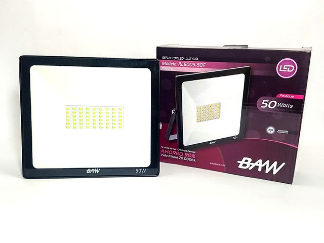 Reflector Led 50w luz fria 220v IP54 (1)                BAW en Proyectores | Electroluz Miramar