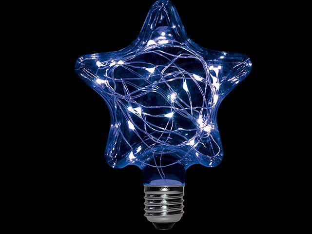 Lamp. Led Glitter Deco. Estrella Azul en Lamparas Led Glitter | Electroluz Miramar