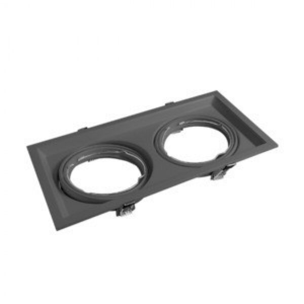 Artef. embutir cardanico AR111 x2 negro. AECAR-X2-MN