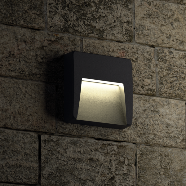 Artefacto de Exterior Cuadrado Unidireccional 3W Negro MACROLED AECN-3W - Image 2