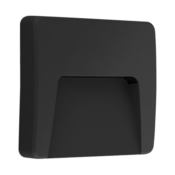 Artefacto de Exterior Cuadrado Unidireccional 3W Negro MACROLED AECN-3W