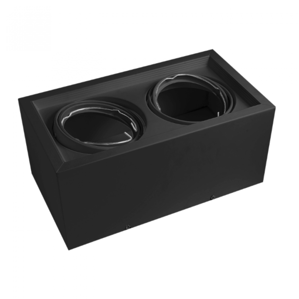 Plafón Cardánico para Lámparas AR111 x2 Negro MACROLED APCAR-X2-CN