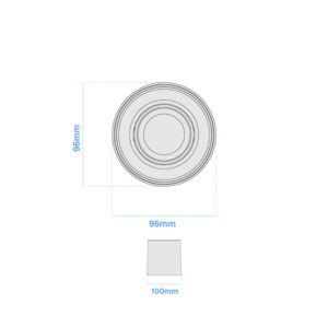 Artef. plafon dicro x1 redondo movil pc blanco (10) APRDL-X1-B-PC MACROLED