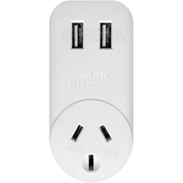 Enchufe con 2 Puertos USB 10A AC110-230V MACROLED EUSB-X2-AR