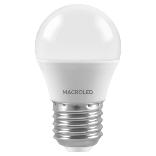 Lámpara LED Gota 6W Luz Fría E27 MACROLED G45-6-E27-CW1