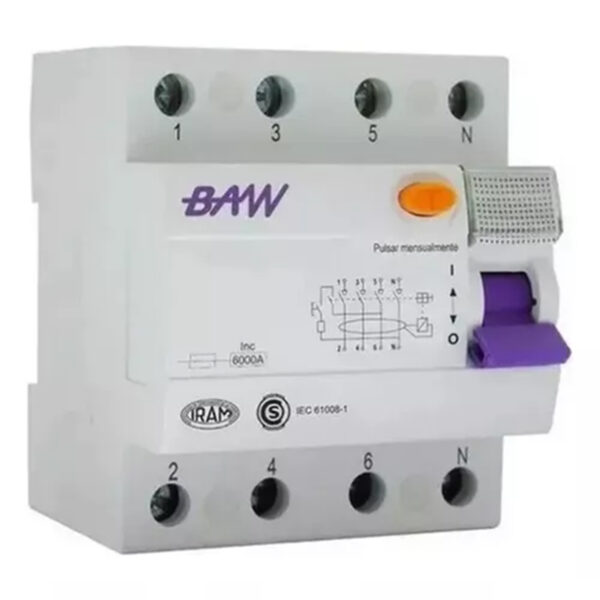 Disyuntor diferencial 4x63A 30m AID463/030 BAW