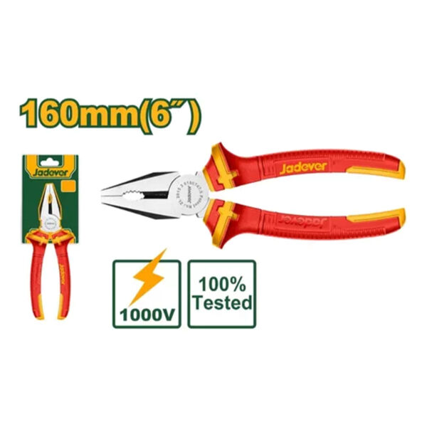 PINZA UNIVERSAL AISLADA 16MM 6" 1000V JADEVER JDPL1936