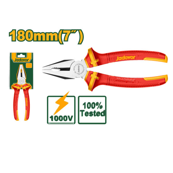 PINZA UNIVERSAL AISLADA 180MM 7" 1000V JADEVER JDPL1937