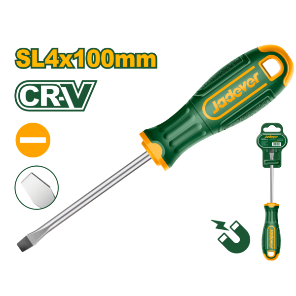 Destornillador Plano 4mmx100mm Jadever JDSD1244 Macroled