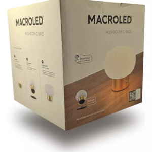 Velador a beteria Mushroom dimerizable c/cable usb y base de carga cobre MUSHROOM-C-BASE Macroled