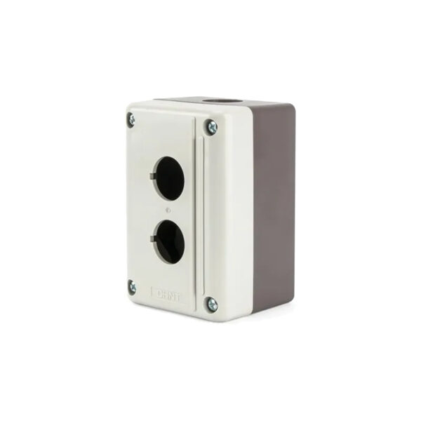 Caja vacia gris NPH-20 - 2 orificios 22mm IP65 CHINT NPH1-20 MACROLED