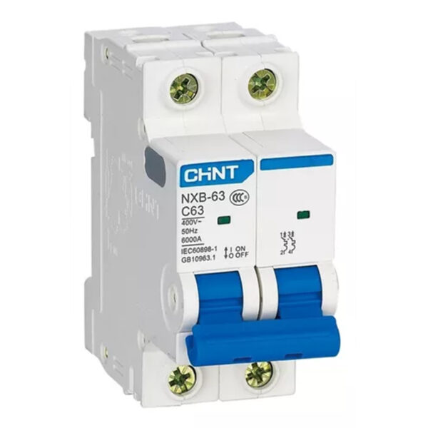 Llave Termomagnética Bipolar 32A 6kA CHINT NXB-63 2P C32 6kA