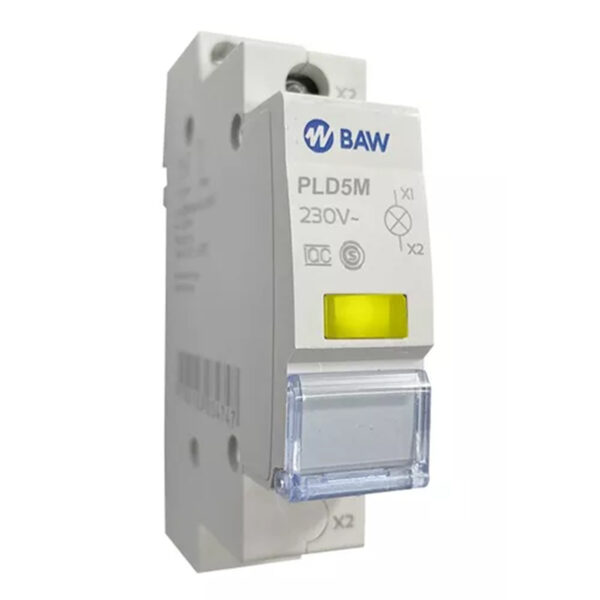 Piloto DIN amarillo c/led 220v PLD5M BAW