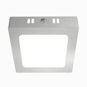 Plafon led 6w cuadrado 6.000k plateado