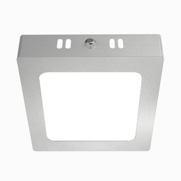 Plafon led 6w cuadrado 6.000k plateado