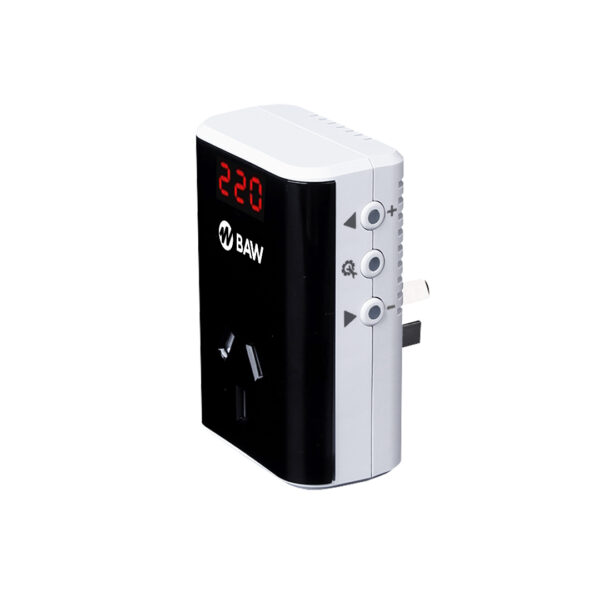 Protector de Tensión con Ficha, Voltímetro y Toma 10A 220V BAW RUMTF-10AD