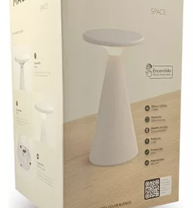 Velador a bateria Space dimerizable c/cable usb bl SPACE-B Macroled