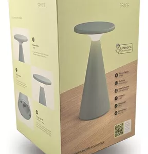 Velador a bateria Space dimerizable c/cable usb verde SPACE-V Macroled
