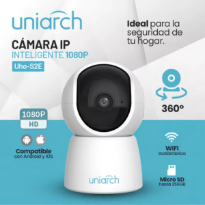 Cámara PTZ WiFi Inteligente para Hogar 2MP con RJ45 Uniarch Uho-S2E