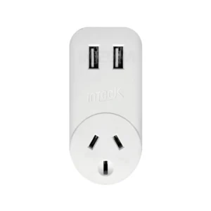 Enchufe con 2 Puertos USB 10A AC110-230V MACROLED EUSB-X2-AR