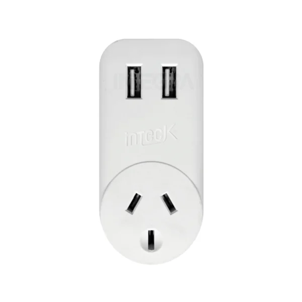 Enchufe con 2 Puertos USB 10A AC110-230V MACROLED EUSB-X2-AR