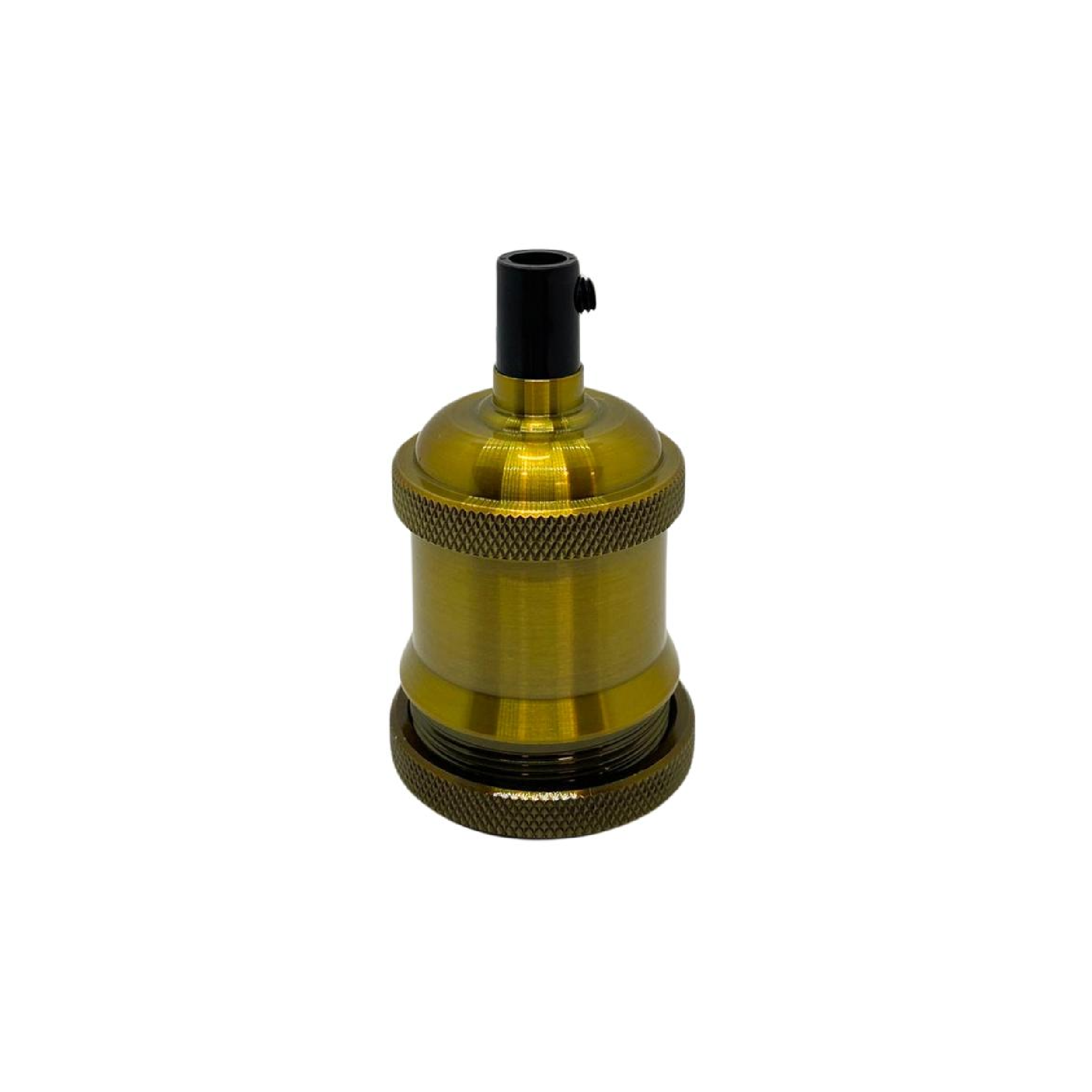 Portalámpara de Aluminio E-27 Modelo Jersey Bronce Brillante MACROLED PLV-JER-E27-BB