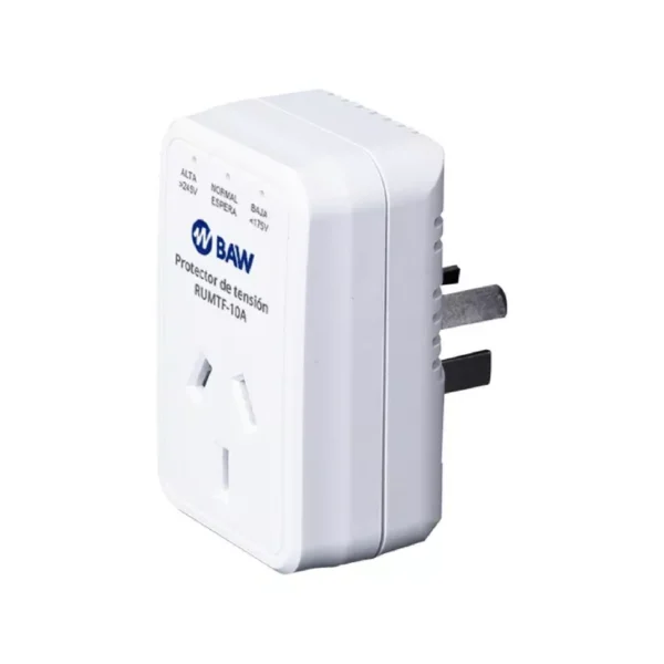 Protector de Tensión con Ficha y Toma 10A 220V BAW RUMTF10