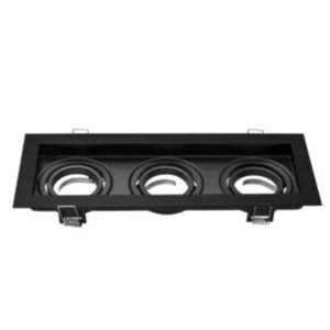 Artef. embutir dicro x3 negro. AED-X3-MN​
