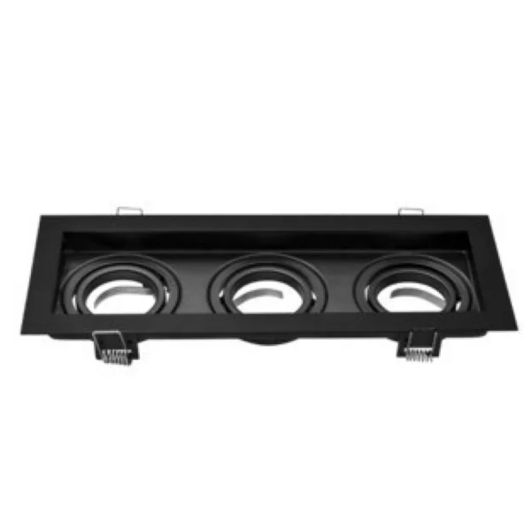 Artef. embutir dicro x3 negro. AED-X3-MN​