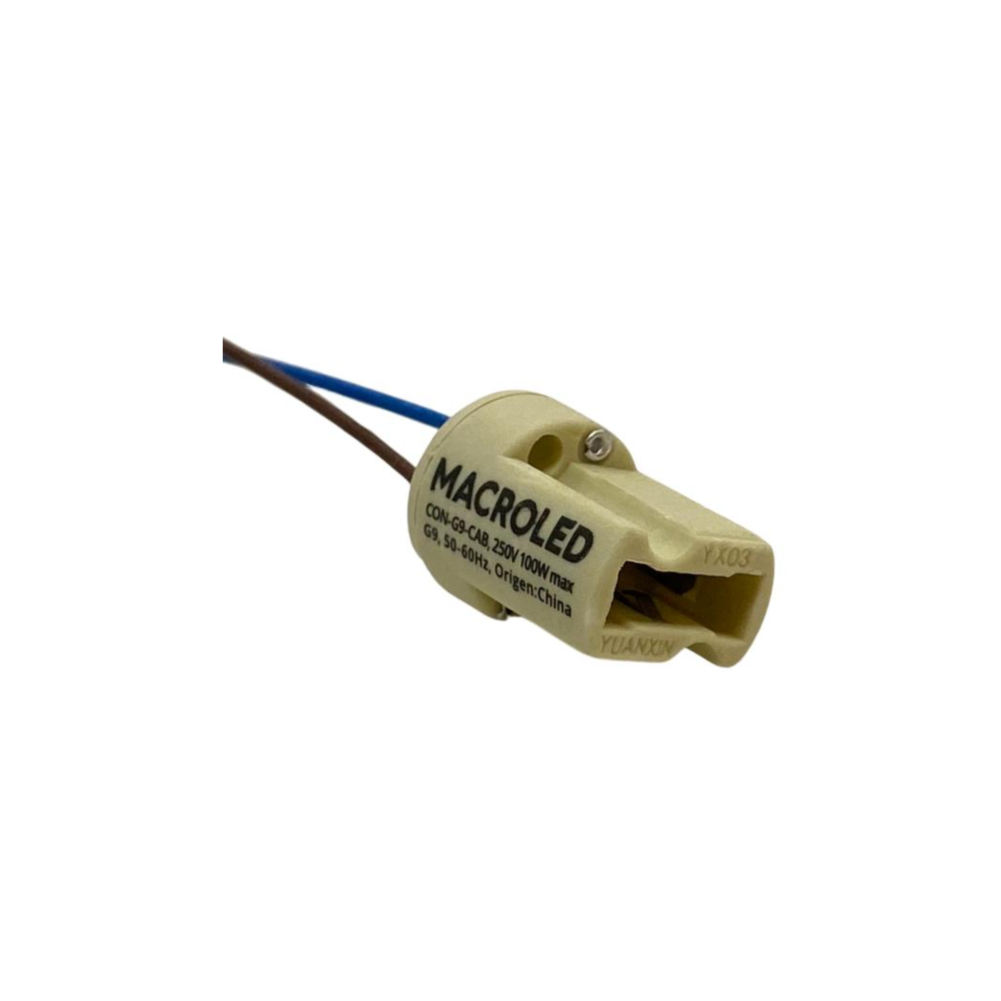 Zócalo G9 Cerámico con Cable MACROLED CON-G9-CAB