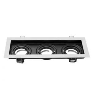 Artef. embutir dicro x3 blanco. AED-X3-MB​
