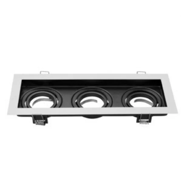 Artef. embutir dicro x3 blanco. AED-X3-MB​