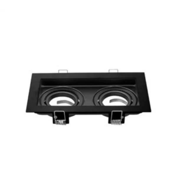 Artef. embutir dicro x2 negro. AERD-X2-MN