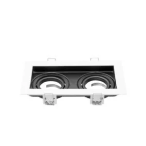 Artef. embutir dicro x2 blanco. AED-X2-MB