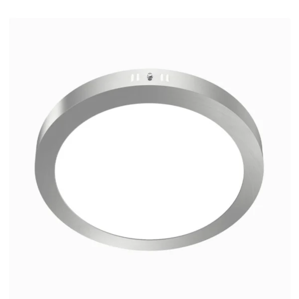 Plafón LED Redondo 24W 3000K Plateado MACROLED PPR24WW