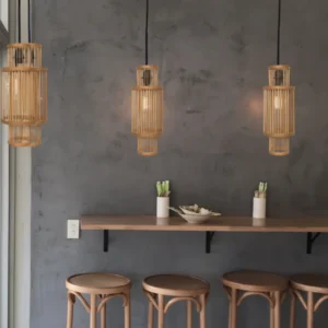 Colgante de Bambú Natural 15x40cm