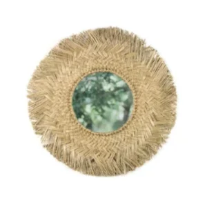 Espejo de Seagrass Trenzado Natural 70x30cm